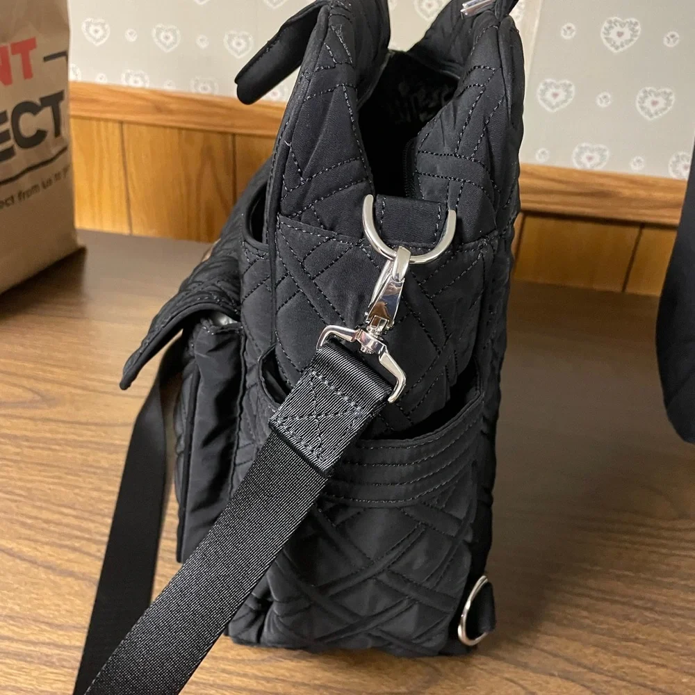 Vera Bradley Black Quilted Diaper Bag - Picture 4 of 4